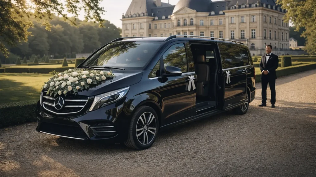 van chauffeur mariage Paris transport invités groupe famille