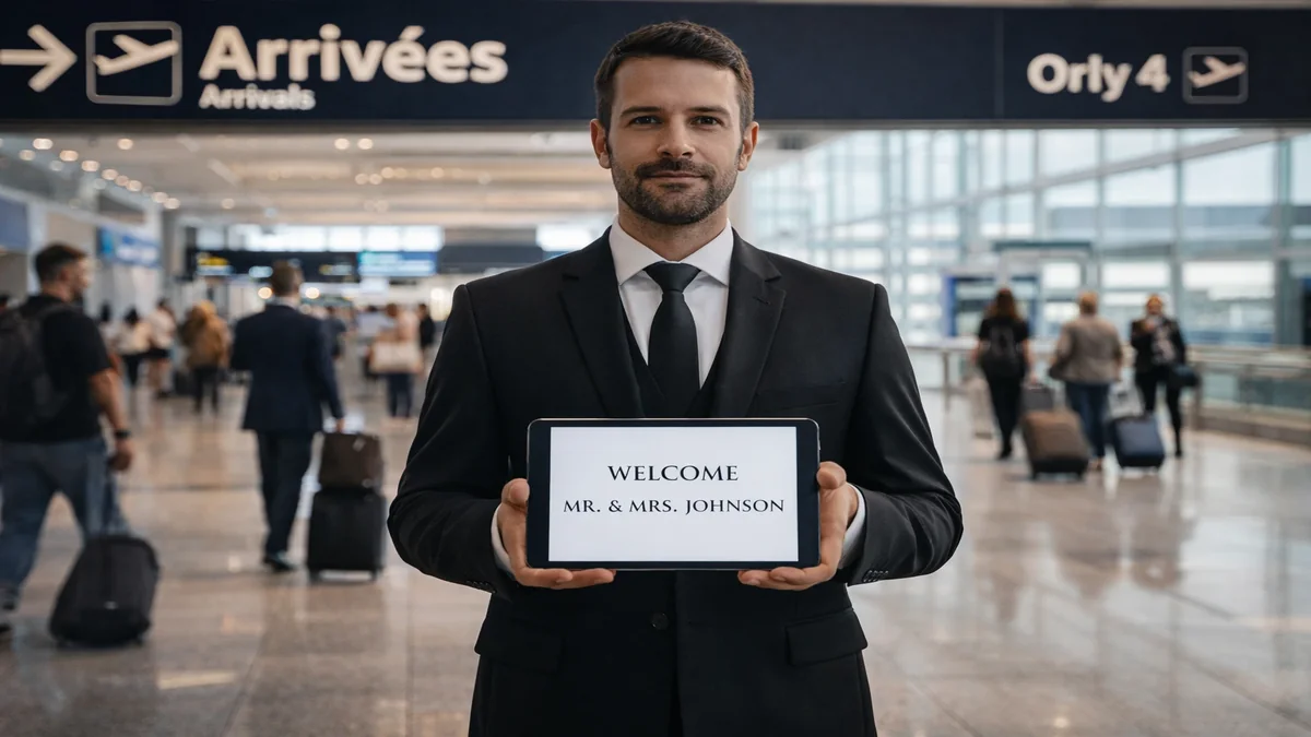 transport aéroport Paris groupe famille business chauffeur privé