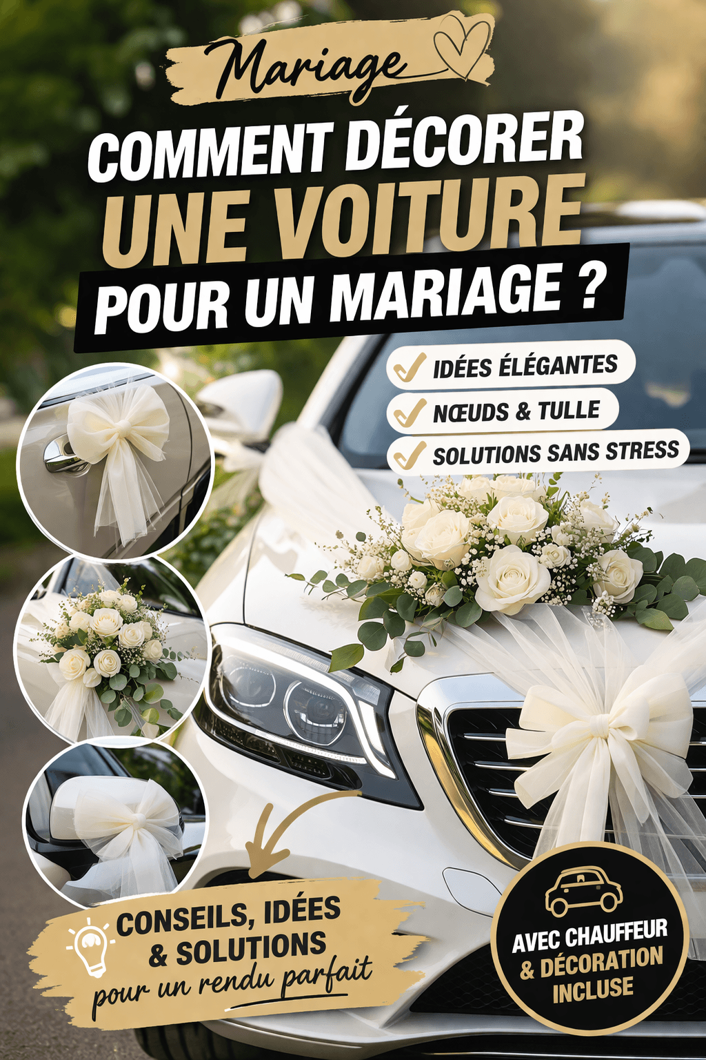comment décorer une voiture pour un mariage