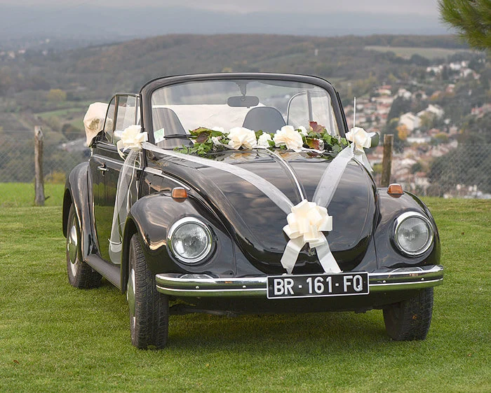 decoration voiture mariage style classique chic