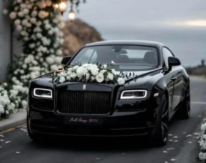 decoration voiture de mariage style moderne minimaliste