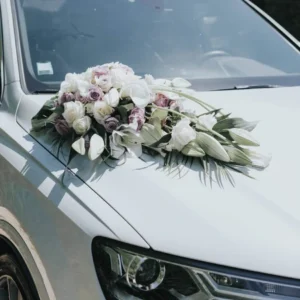 decoration voiture de mariage style moderne minimaliste
