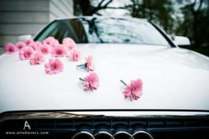 decoration voiture mariage style boheme
