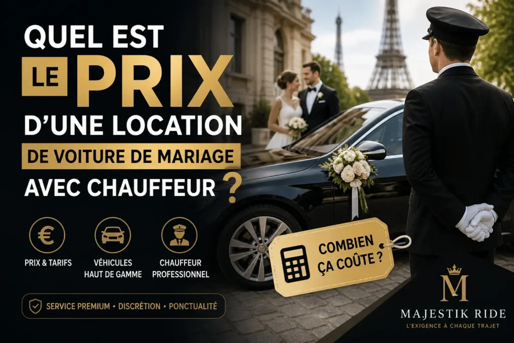 Quel est le prix d’une location de voiture de mariage avec chauffeur ?