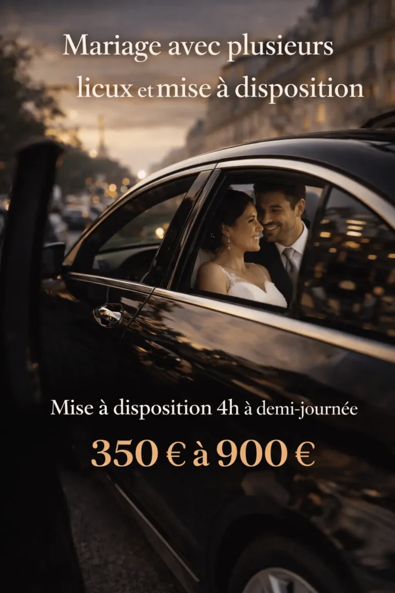 prix location voiture mariage mise a disposition avec chauffeur