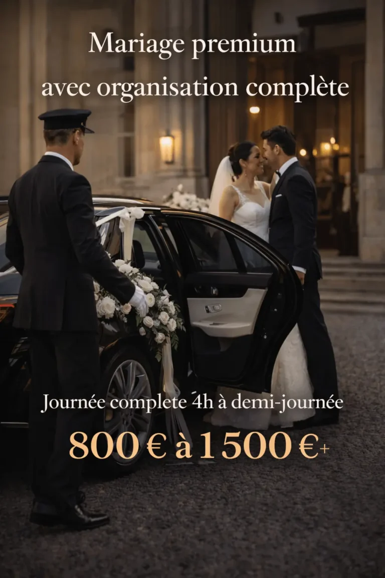 prix location voiture mariage premium avec chauffeur