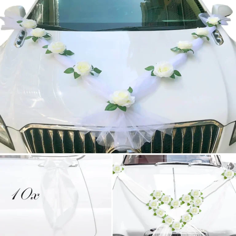 style classique chic decoration voiture mariage