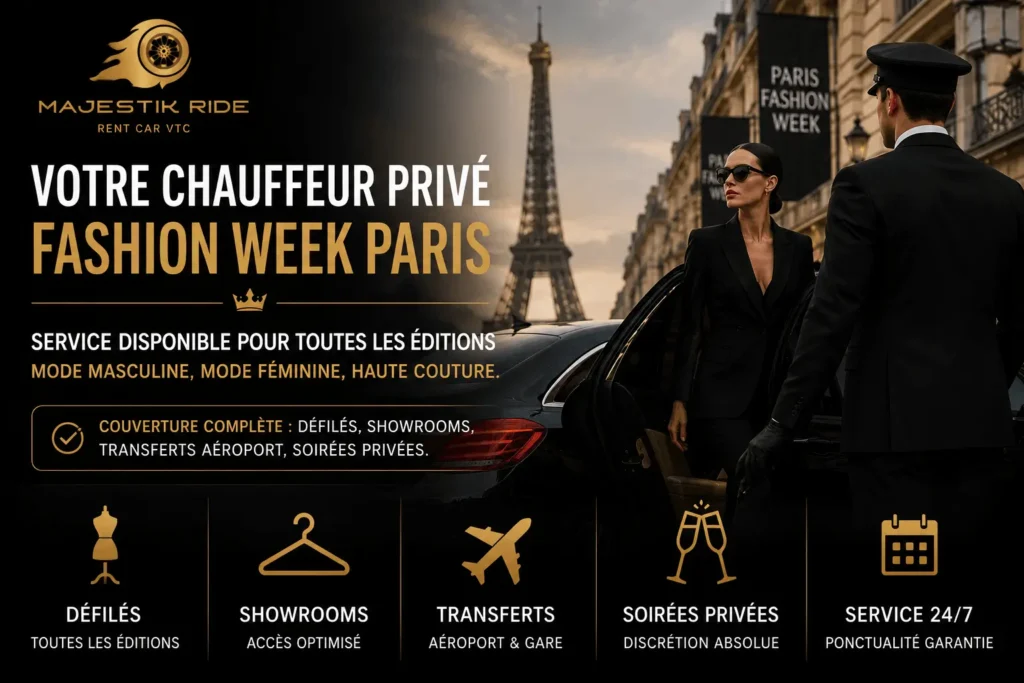 chauffeur privé Paris Fashion Week