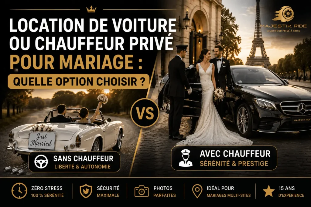 Location de voiture ou chauffeur privé pour mariage : quelle option choisir ?