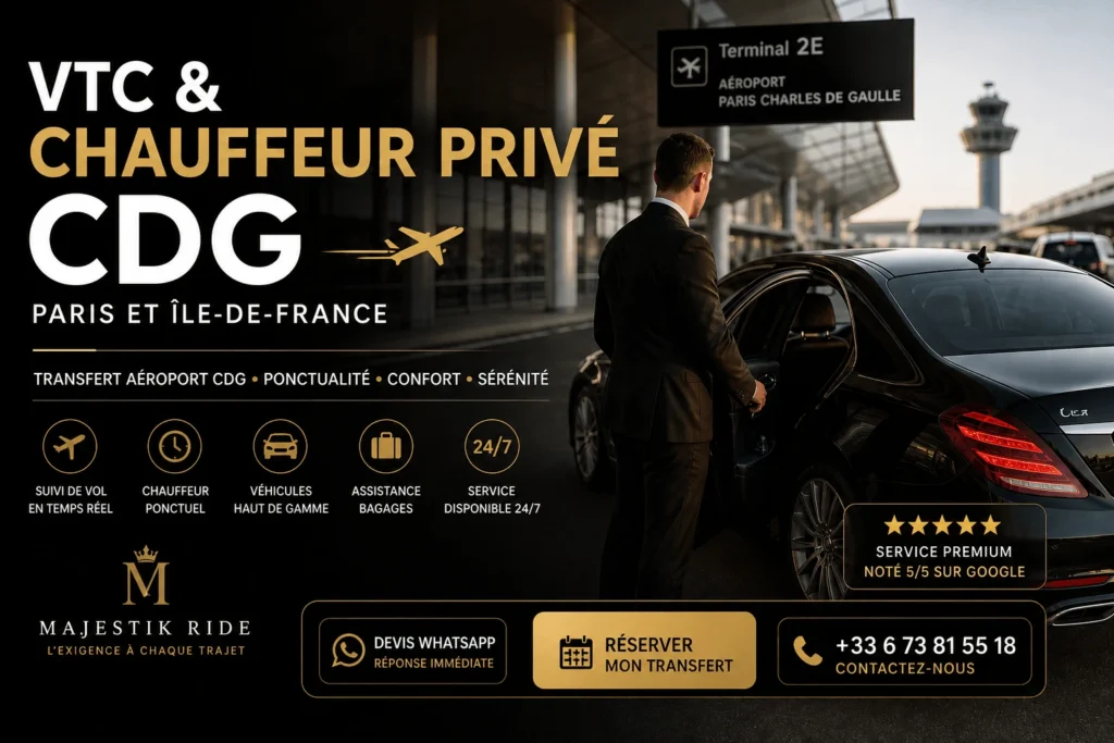 vtc cdg paris