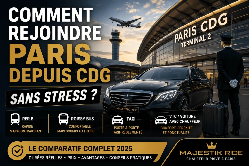 comment rejoindre Paris depuis CDG